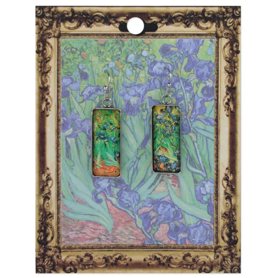 Irises Art Bar Earrings