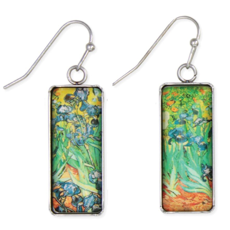 Irises Art Bar Earrings