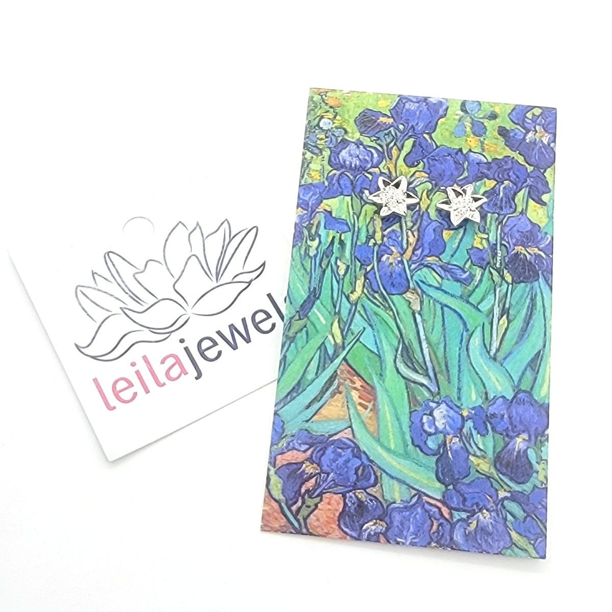 Iris Stud Art Earrings