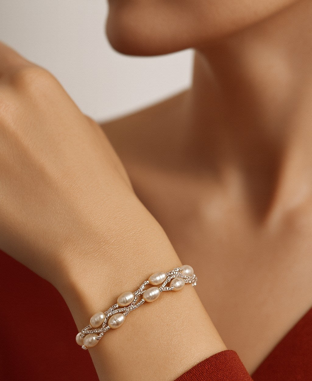 Woven Pearl Bracelet