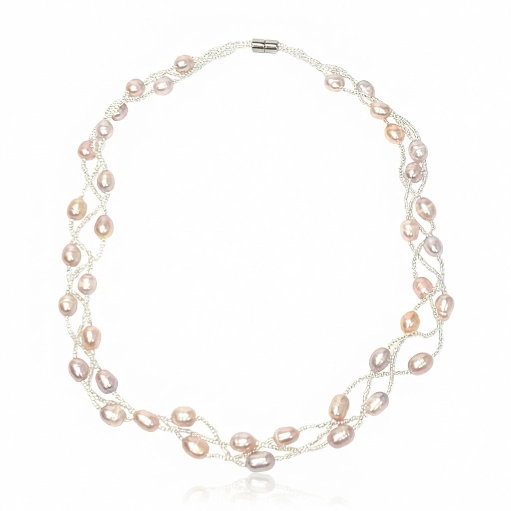 Woven Freshwater Pearl Necklace