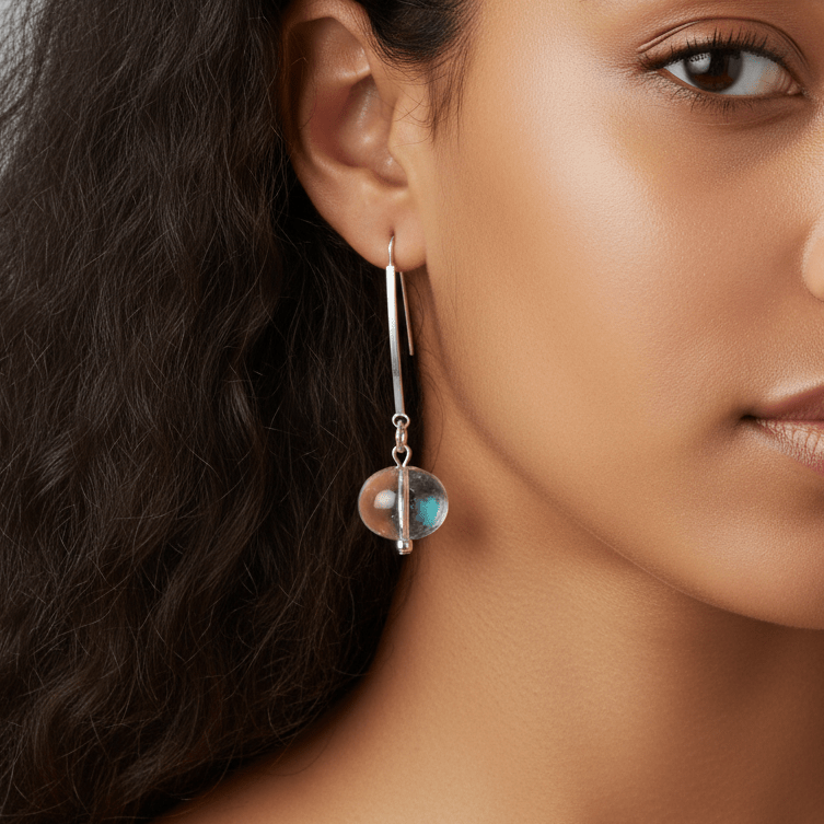 Glass Bubble Drop Earrings