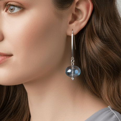 Glass Bubble Drop Earrings