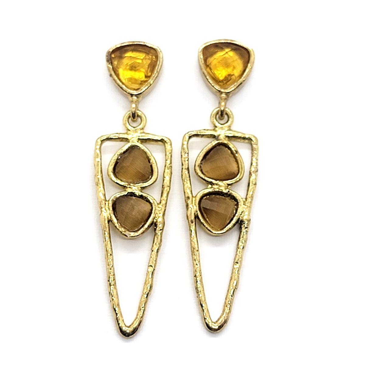 Three Crystal Earrings