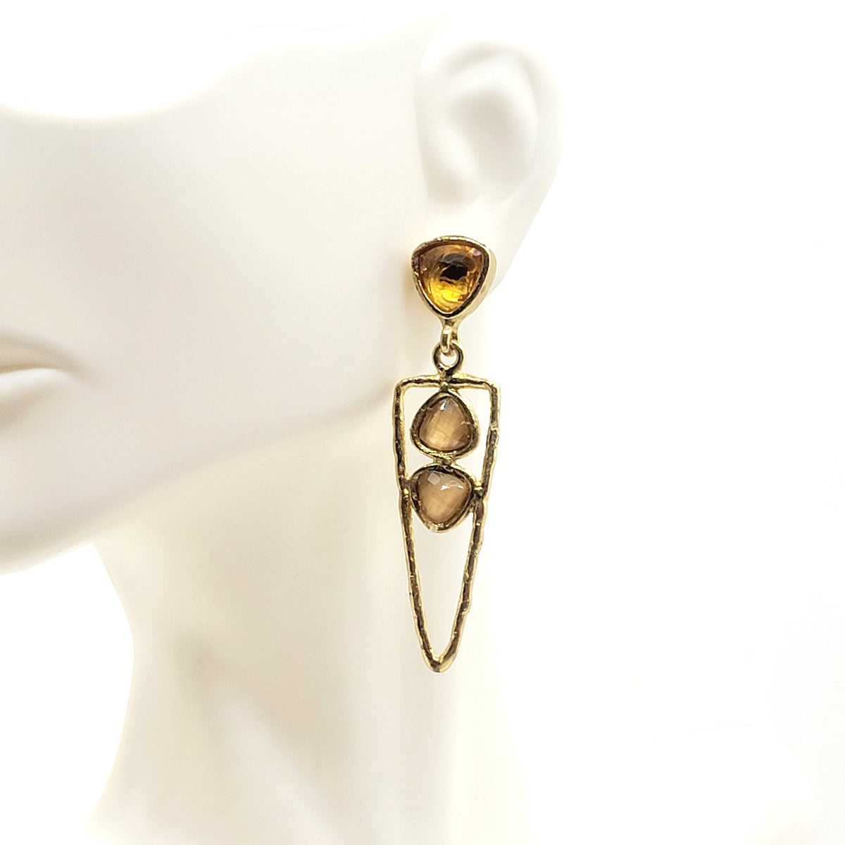 Three Crystal Earrings