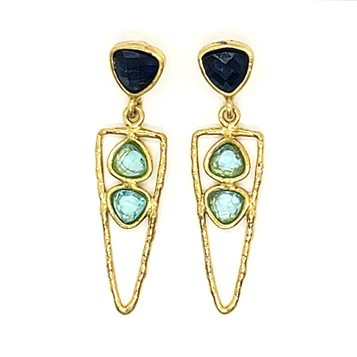 Three Crystal Earrings