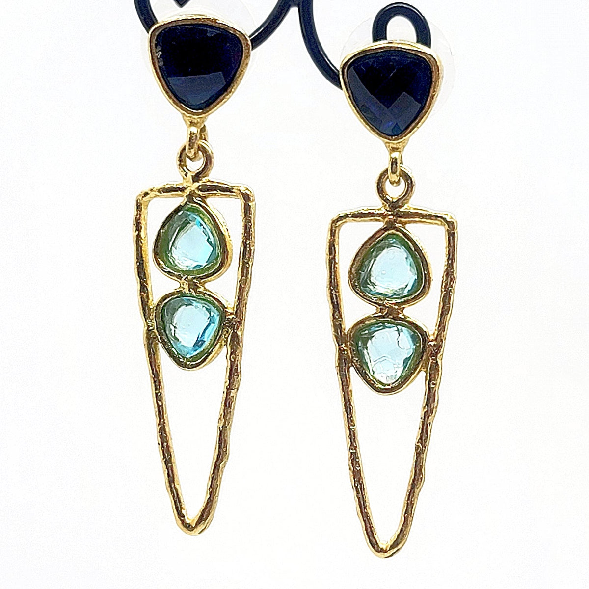 Three Crystal Earrings