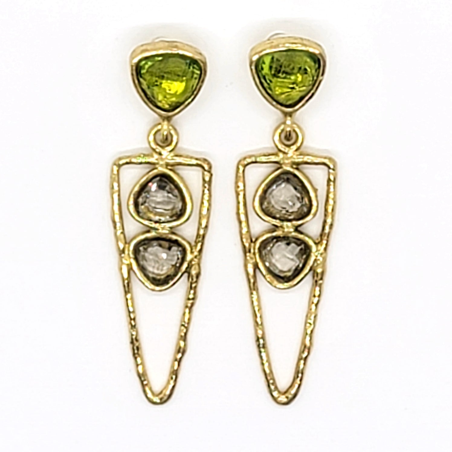 Three Crystal Earrings