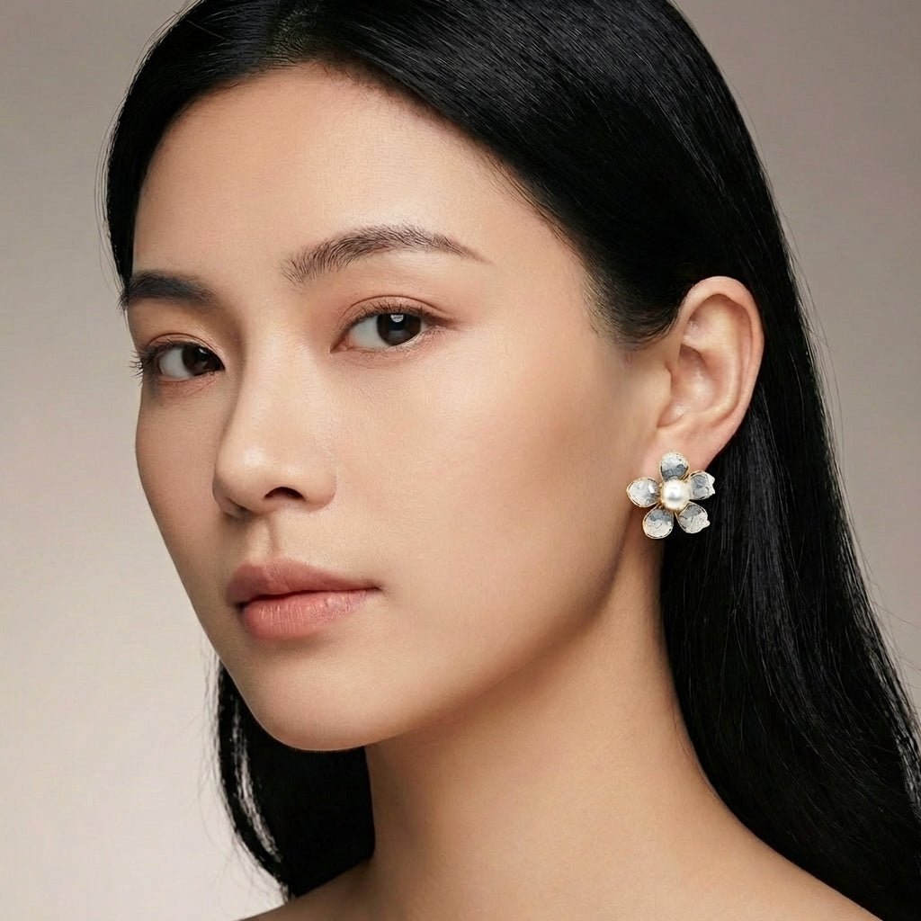 Cherry Blossom Pearl Earrings