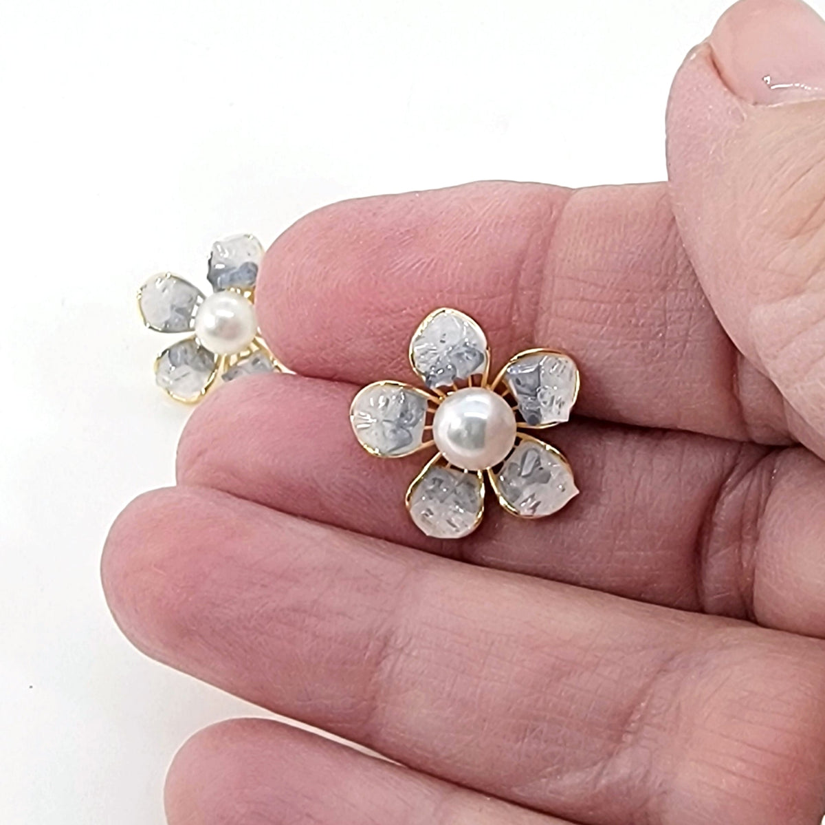 Cherry Blossom Pearl Earrings