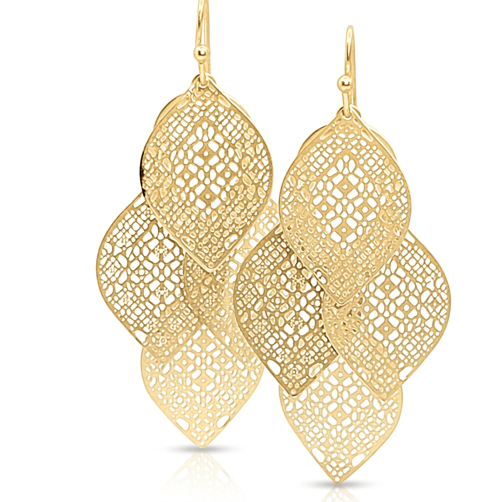 Laser Etch Dangly Earrings