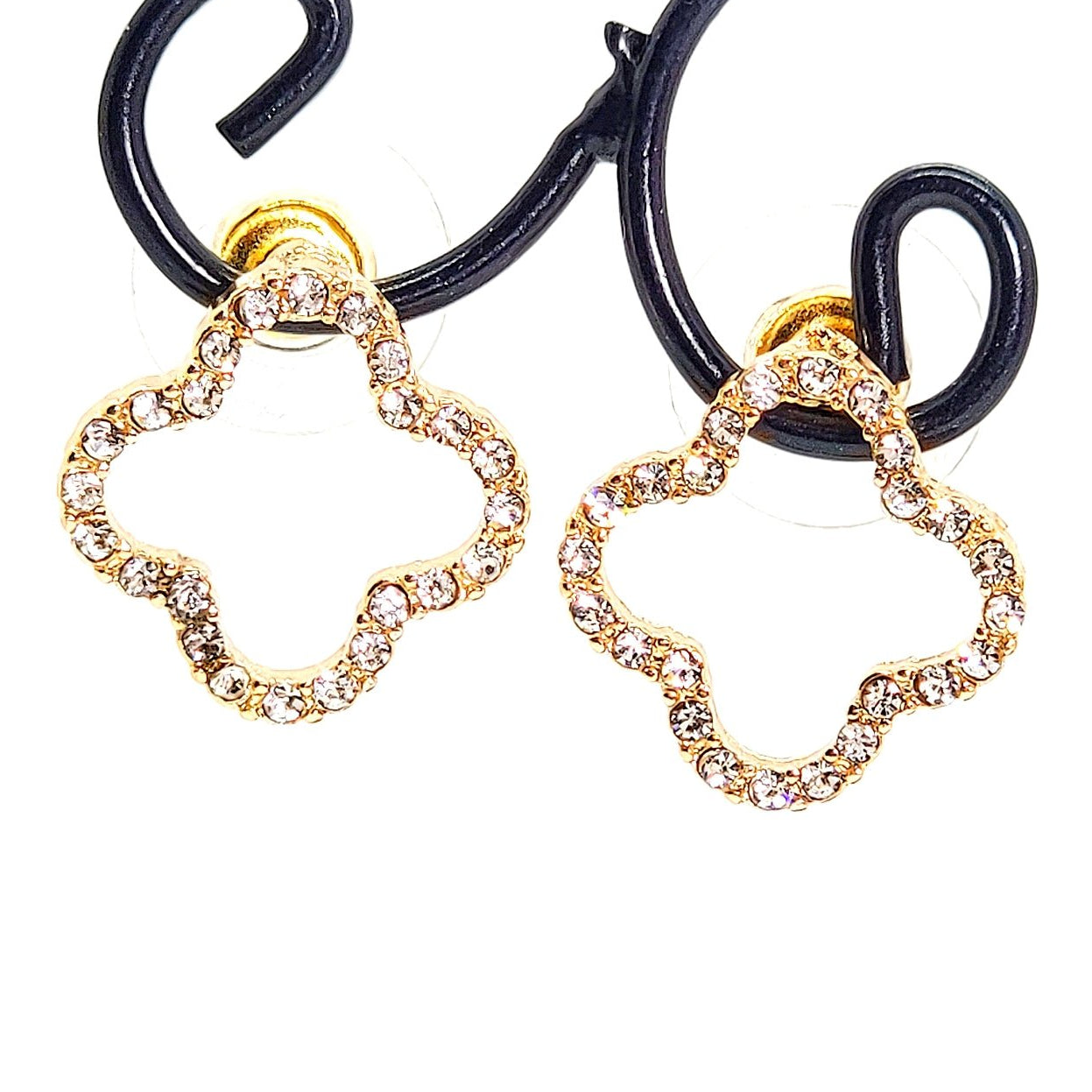 Pavé Clover Earrings