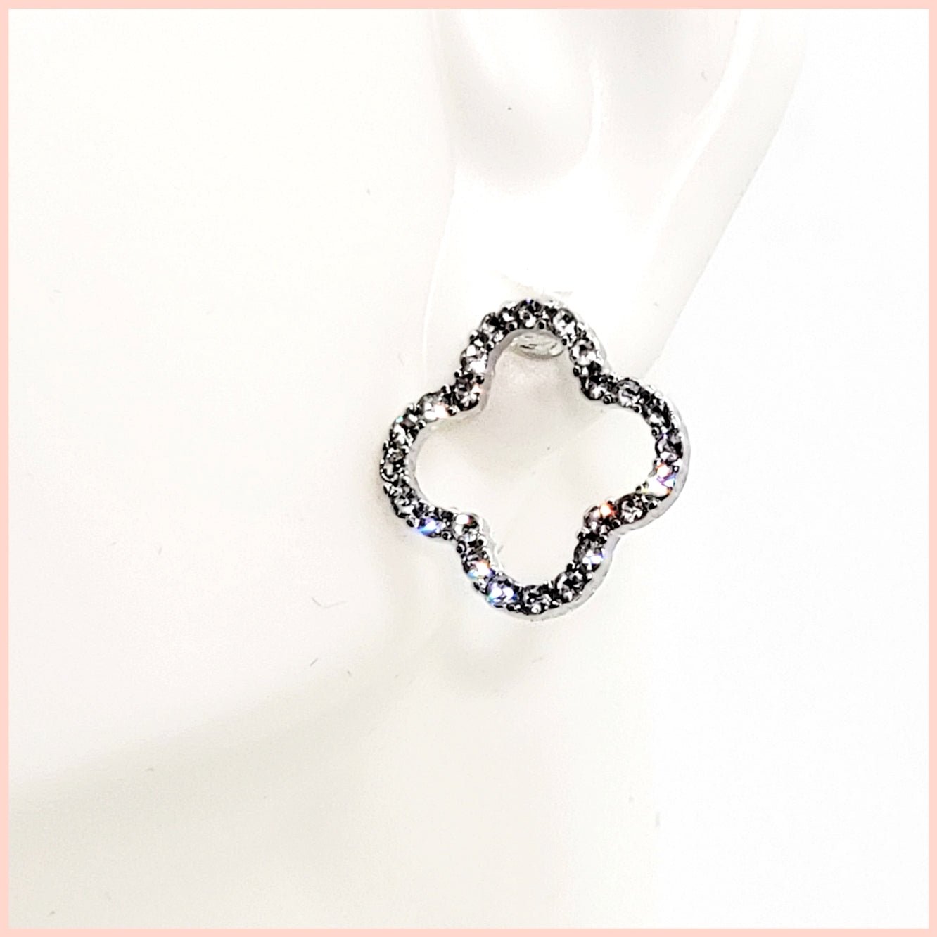 Pavé Clover Earrings
