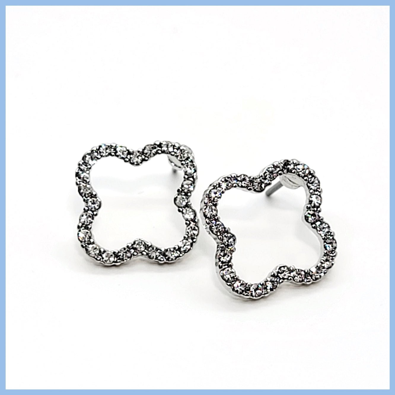 Pavé Clover Earrings