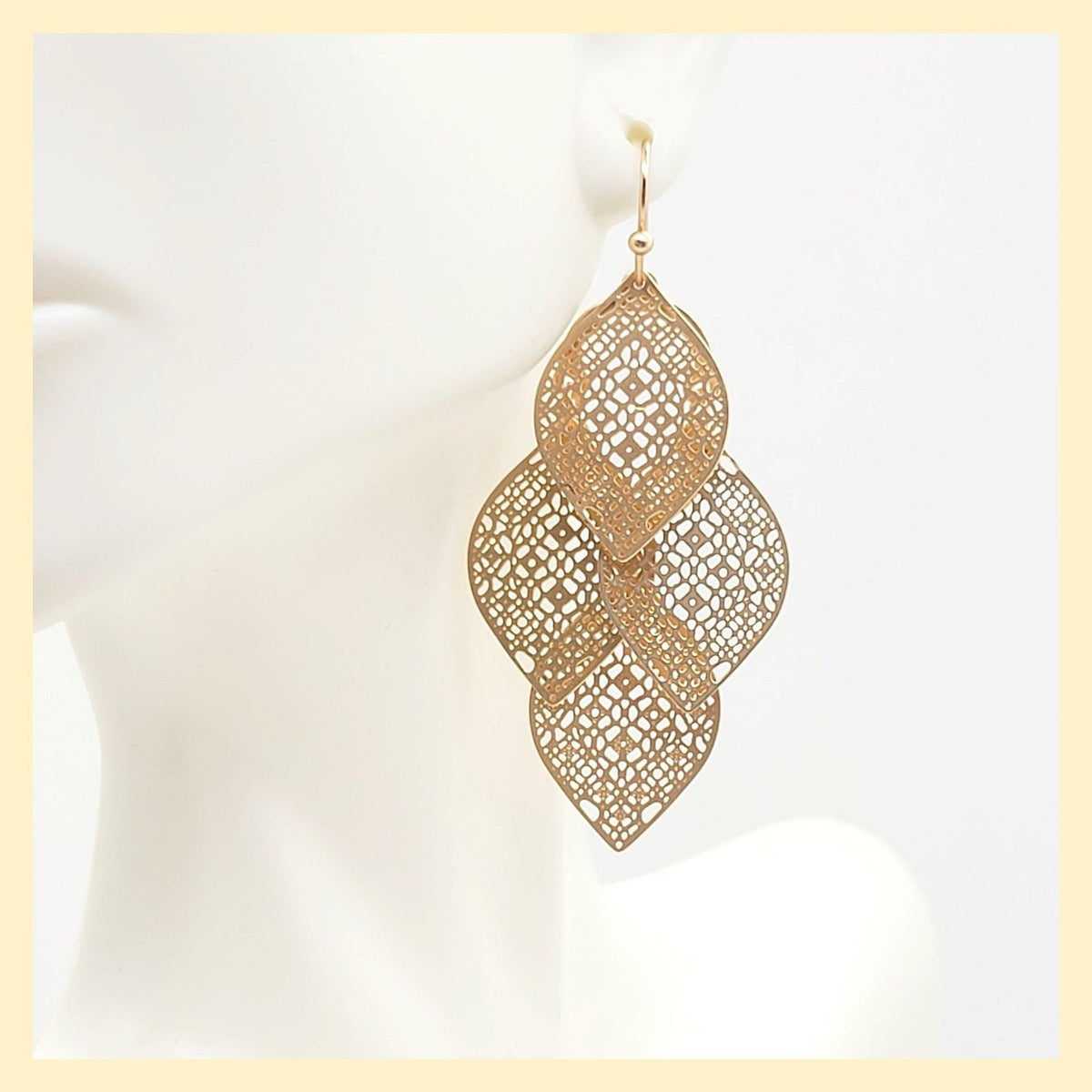 Laser Etch Dangly Earrings