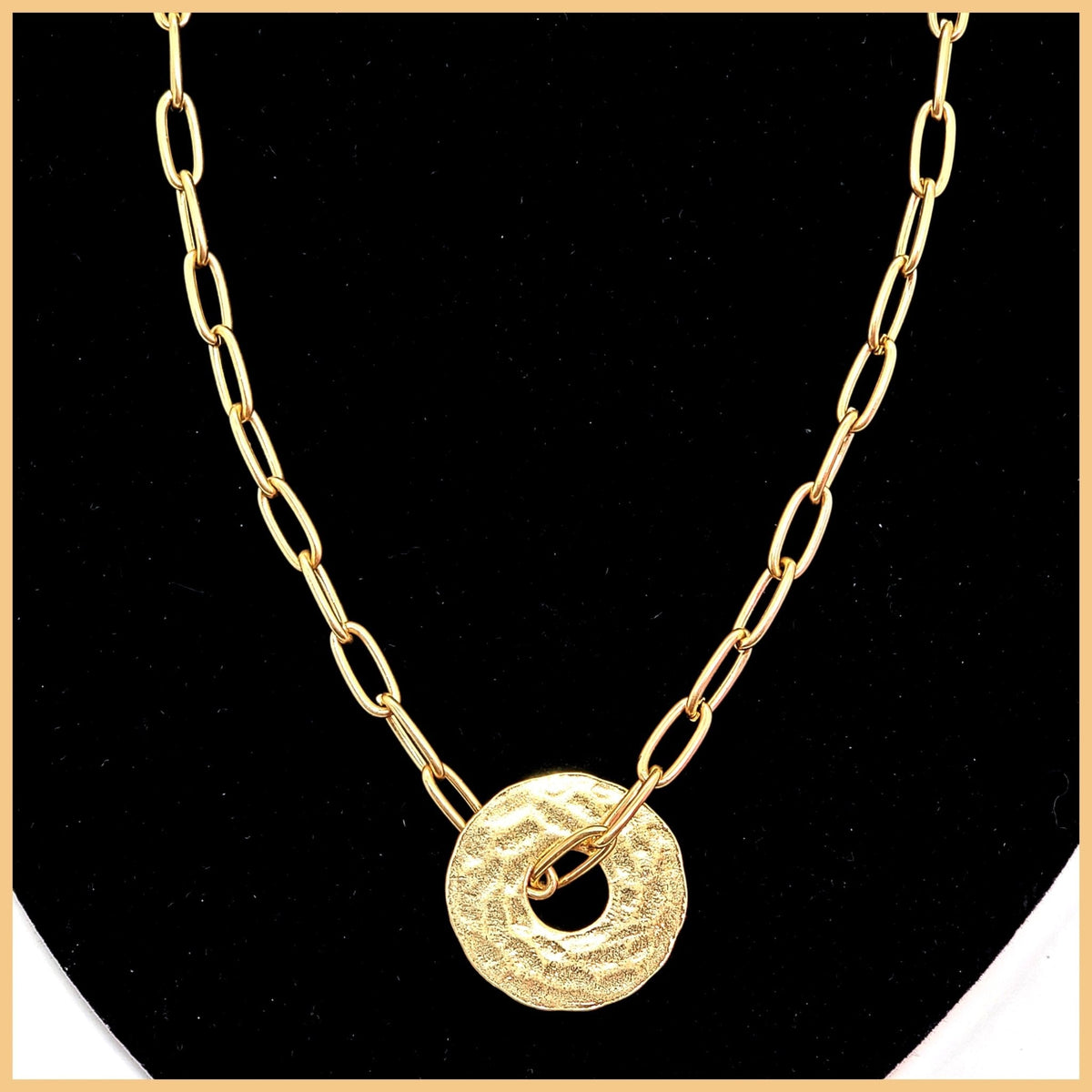 Hammered Disc Necklace