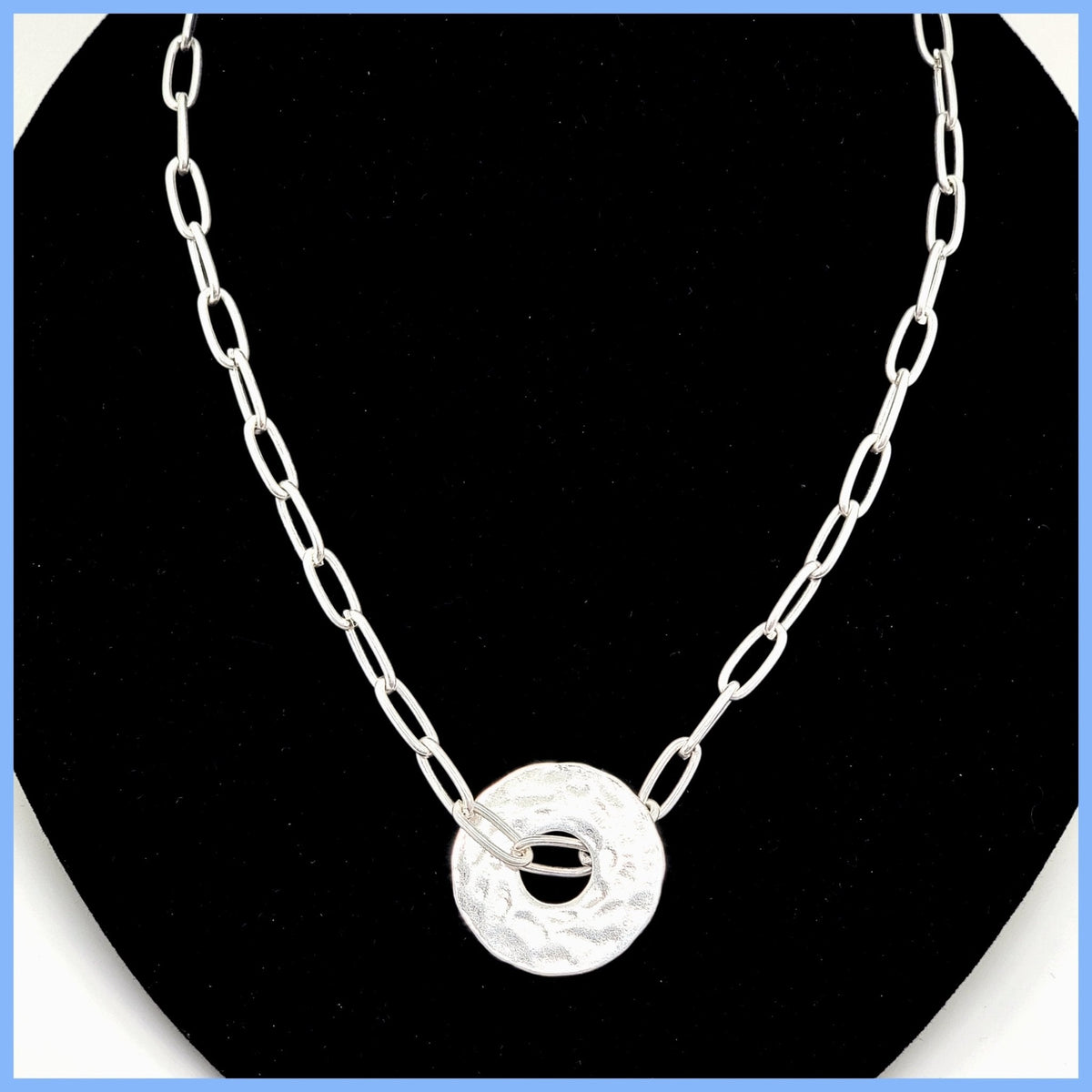 Hammered Disc Necklace