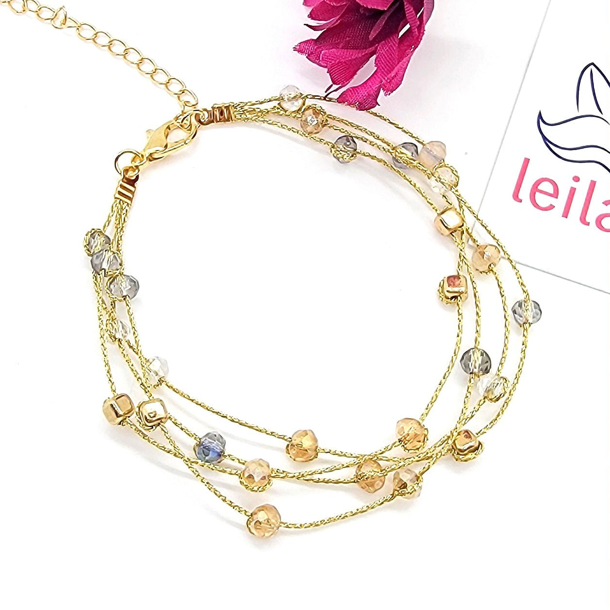 4-Strand Crystal Bracelet