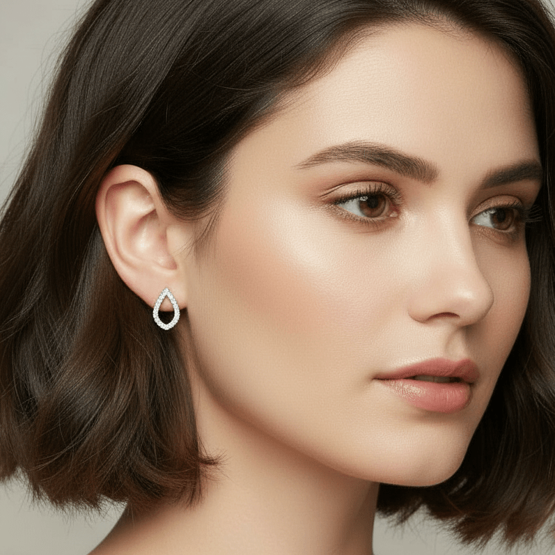 Pavé Teardrop Earrings