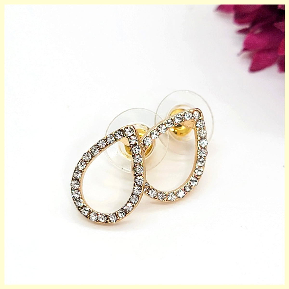 Pavé Teardrop Earrings
