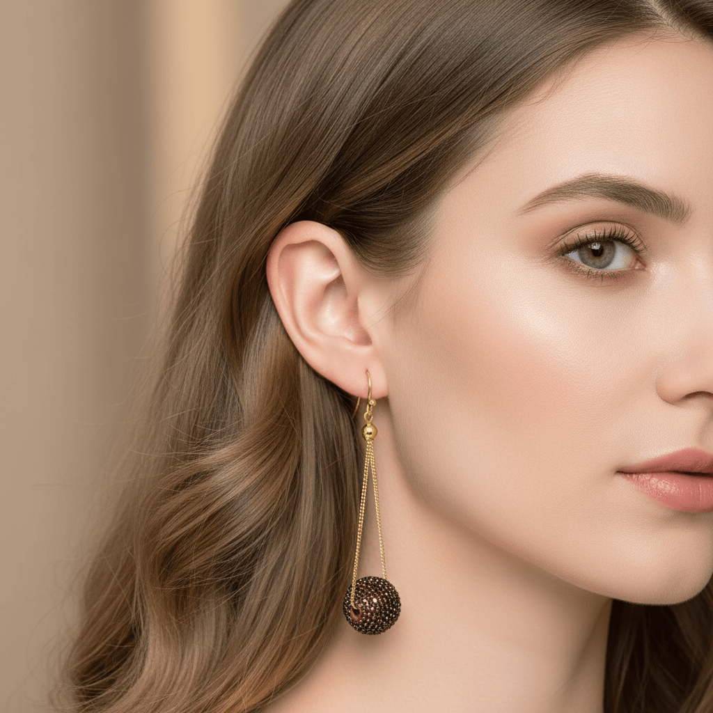 Beaded Ball Earrings