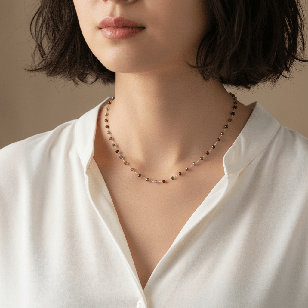 Tiny Crystal Choker Necklace