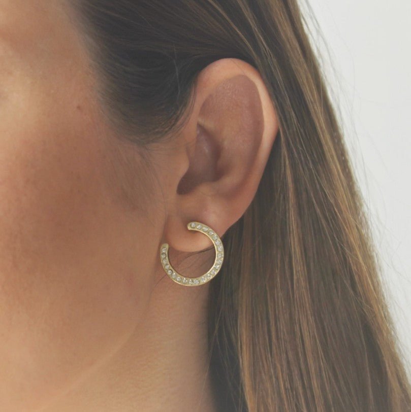 Pavé Circle Earrings