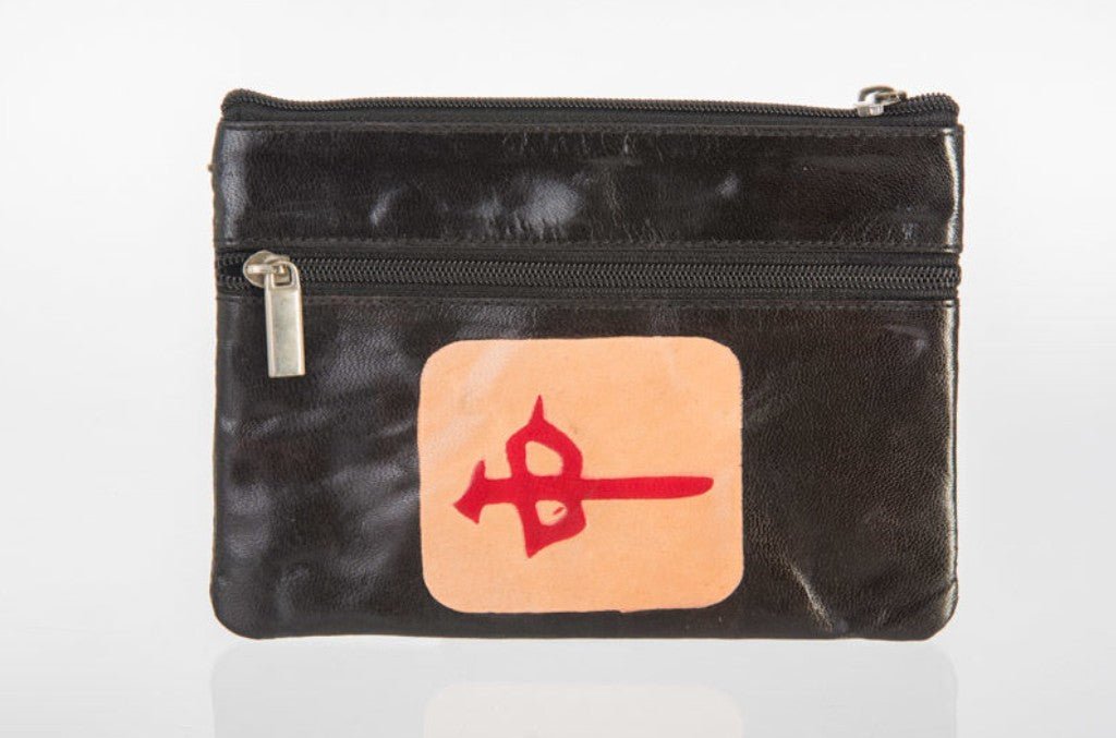 Hand-tooled Leather Mah Jongg Purse