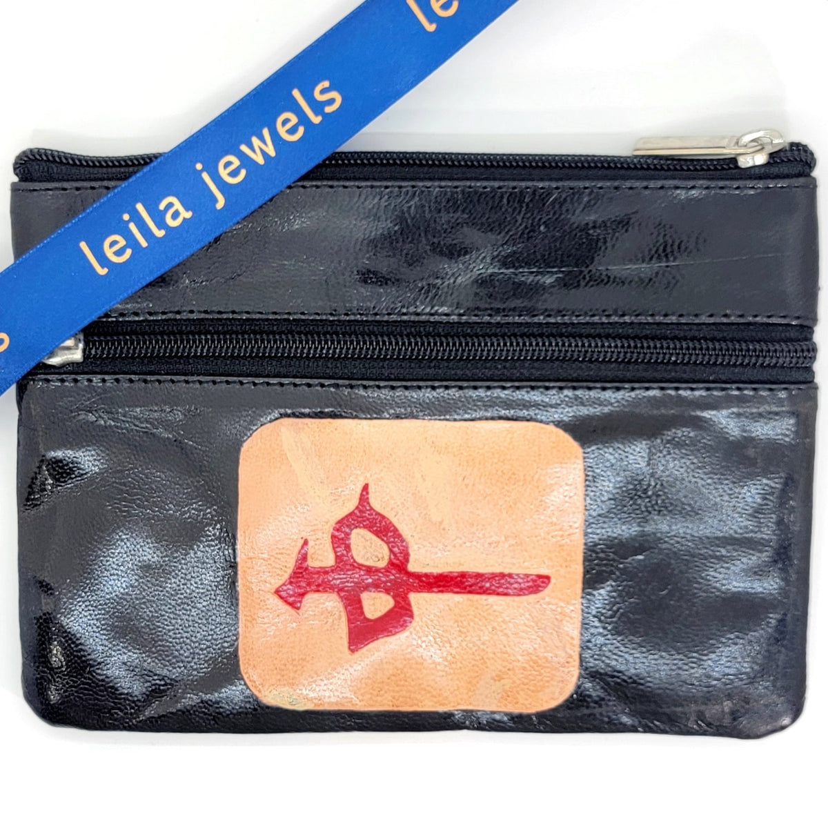 Hand-tooled Leather Mah Jongg Purse
