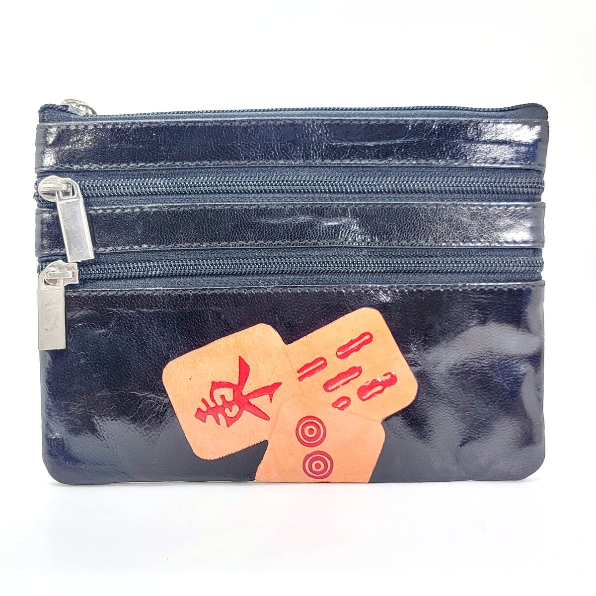 Hand-tooled Leather Mah Jongg Purse