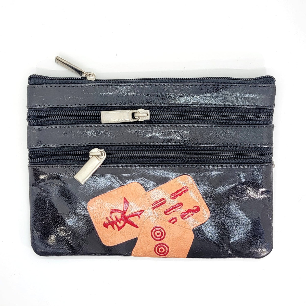 Hand-tooled Leather Mah Jongg Purse