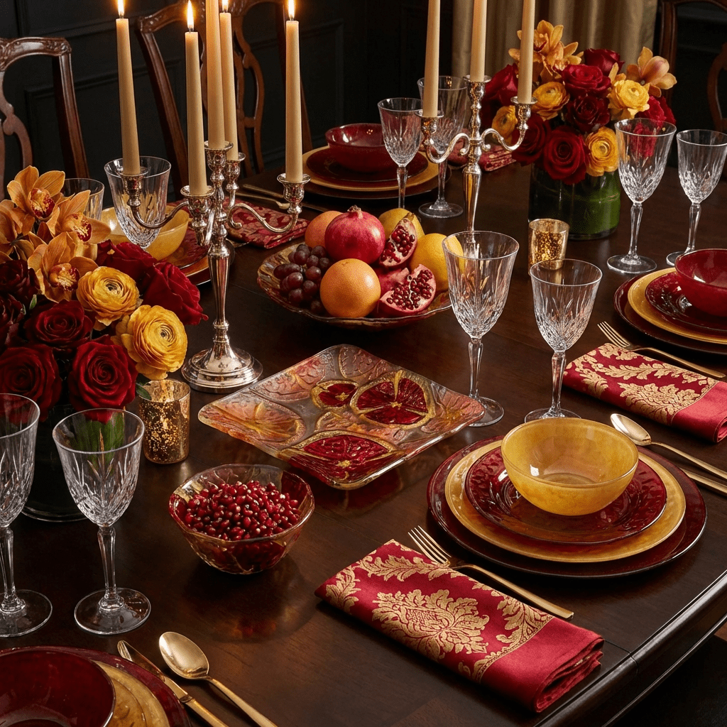 Square Pomegranate Plate