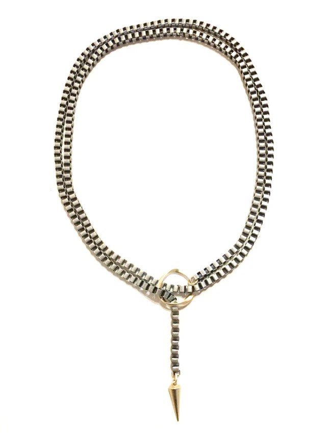 Dylan Lariat Spike Necklace