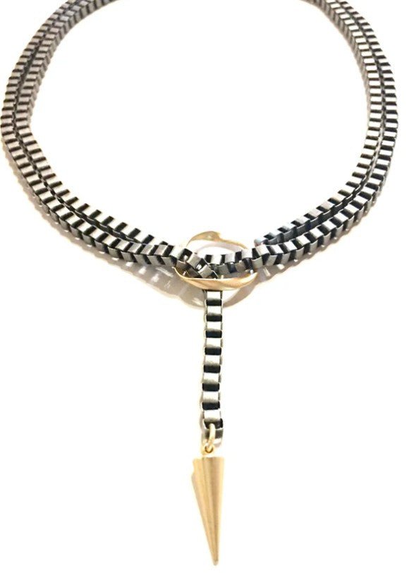 Dylan Lariat Spike Necklace