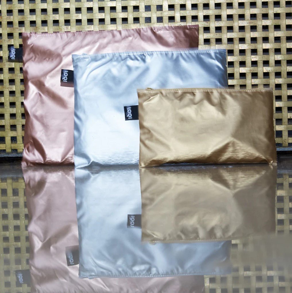 Metallic Recycled Zip Pockets (set of 3)