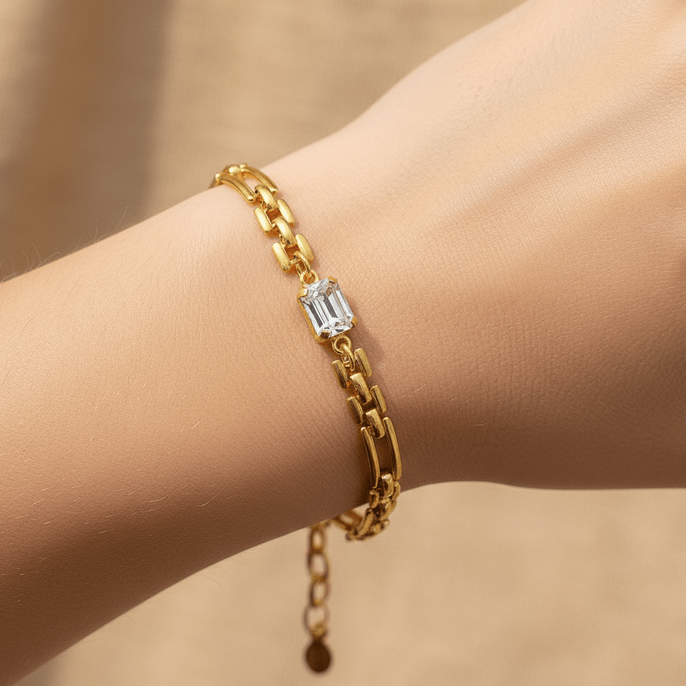Rectangle Link Chain Bracelet
