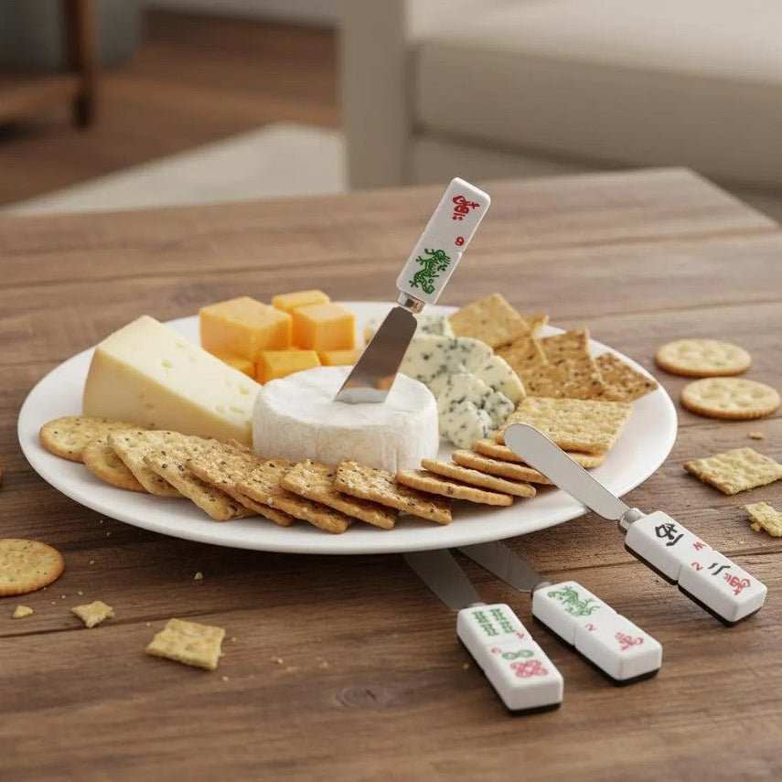 Mah Jongg Tile Cheese Spreaders, Pack of 4
