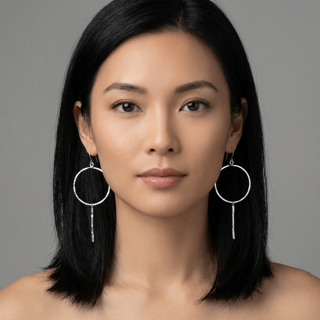Hammered Circle Earrings