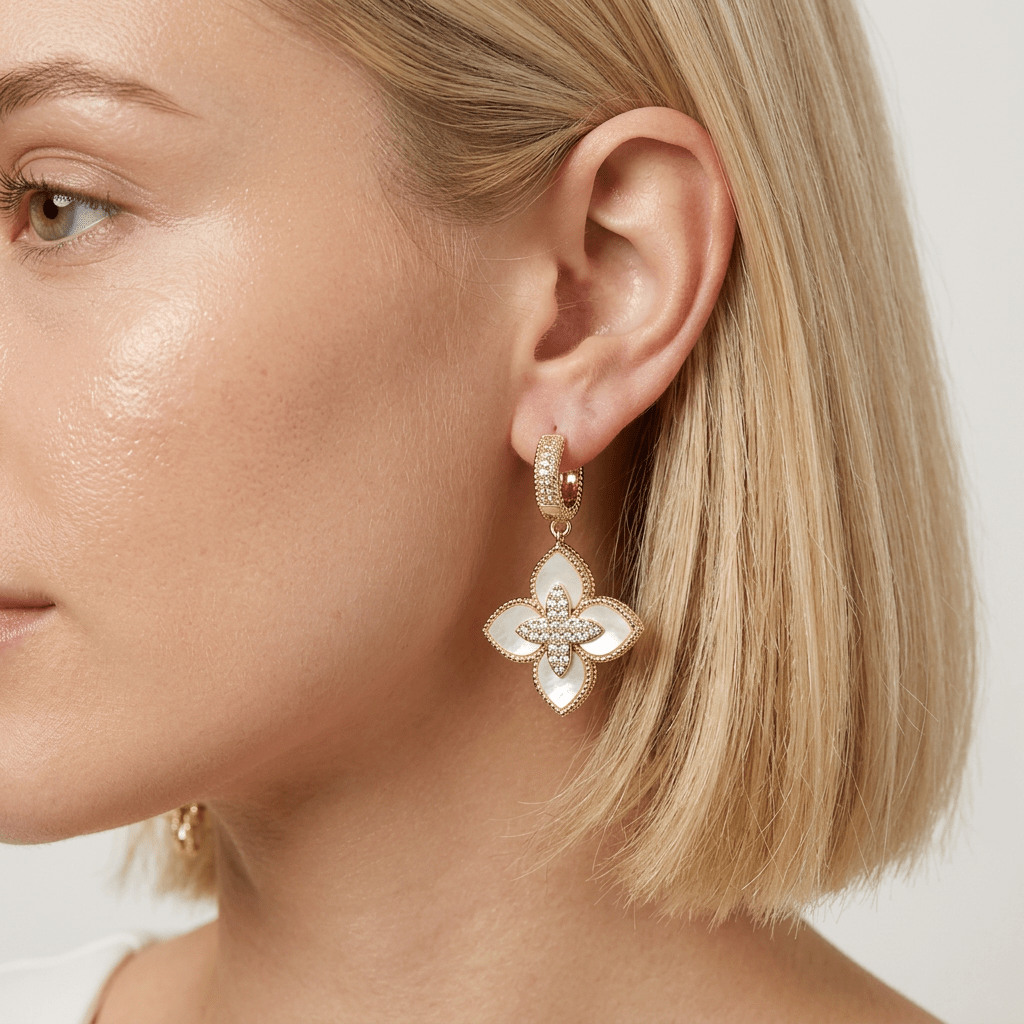 Venetian Flower Drop Earrings