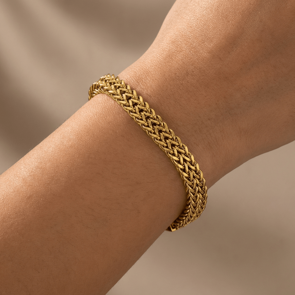 Classic Woven Mesh Link Bracelet