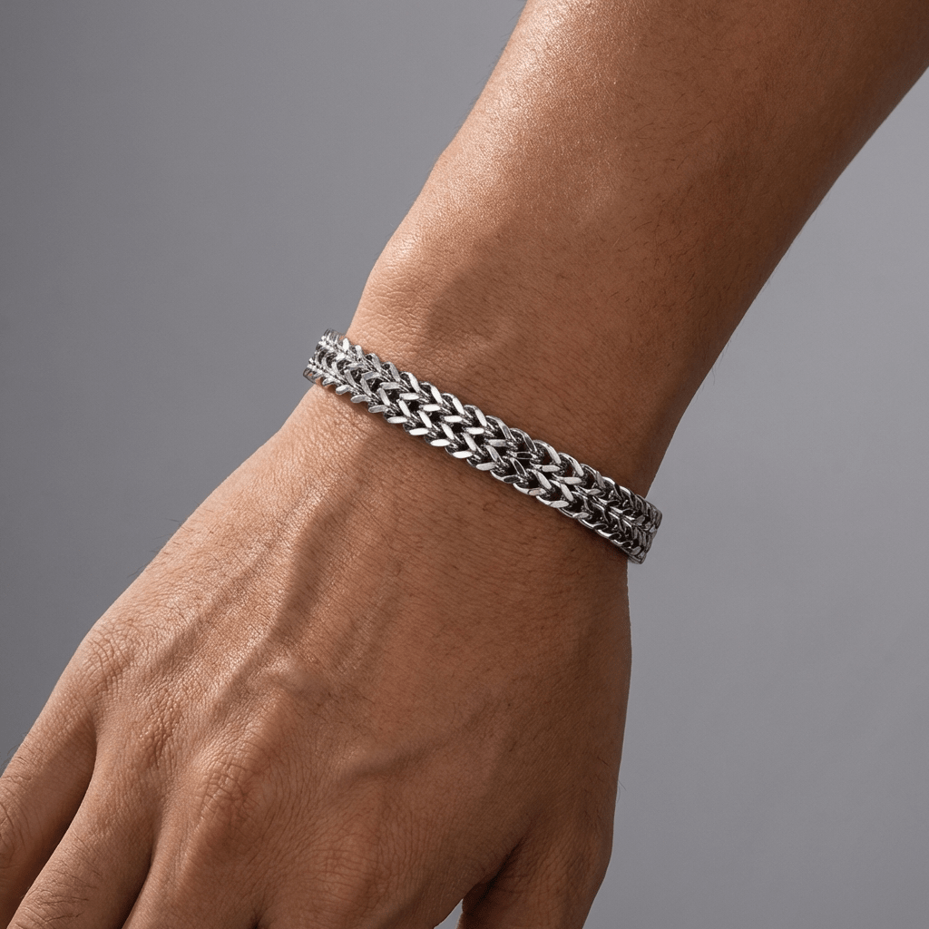 Classic Woven Mesh Link Bracelet