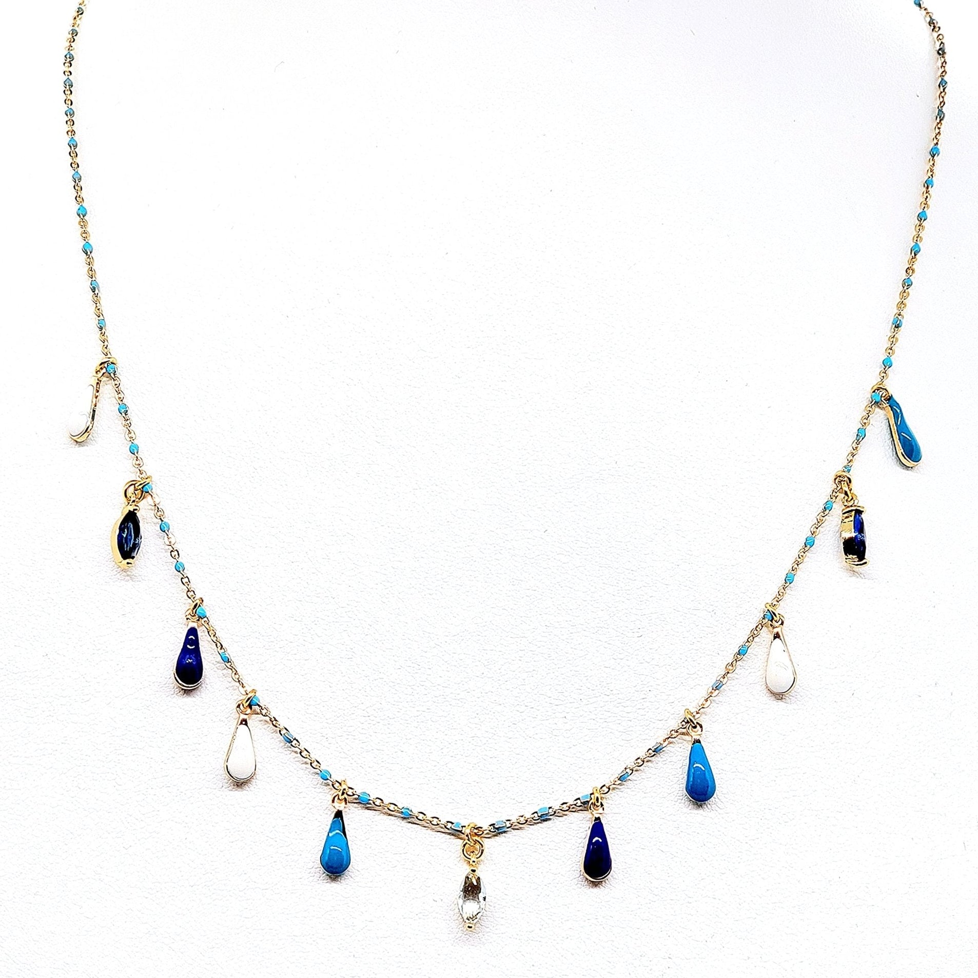 Gemstone Teardrop Necklace