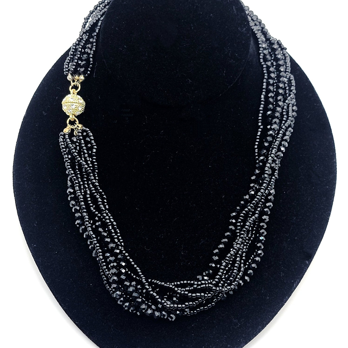 Crystal Bead Multi-strand Necklace