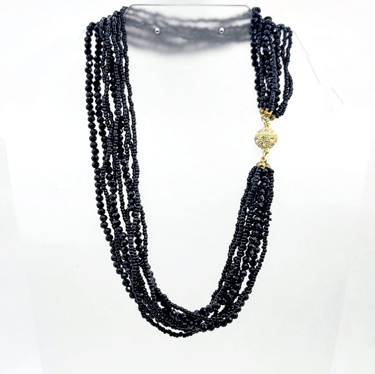 Crystal Bead Multi-strand Necklace