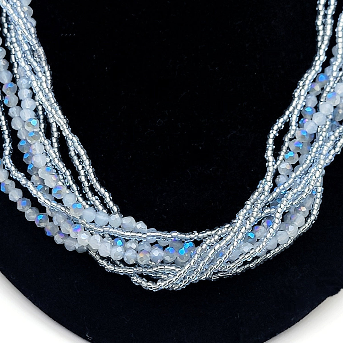 Crystal Bead Multi-strand Necklace