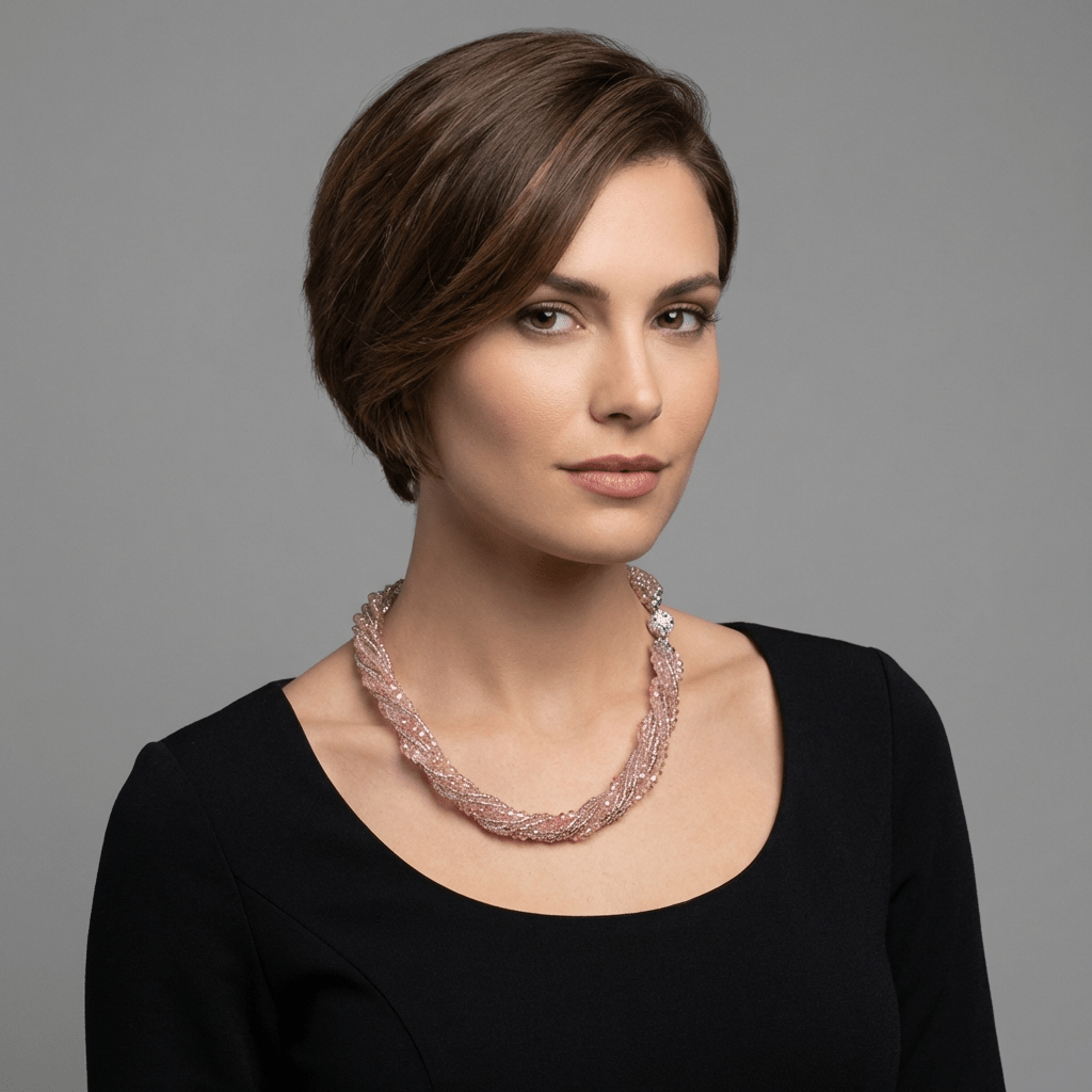 Crystal Bead Multi-strand Necklace