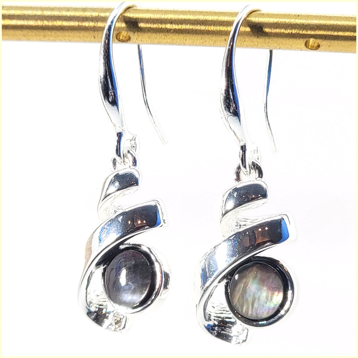 Abalone Ribbon Earrings