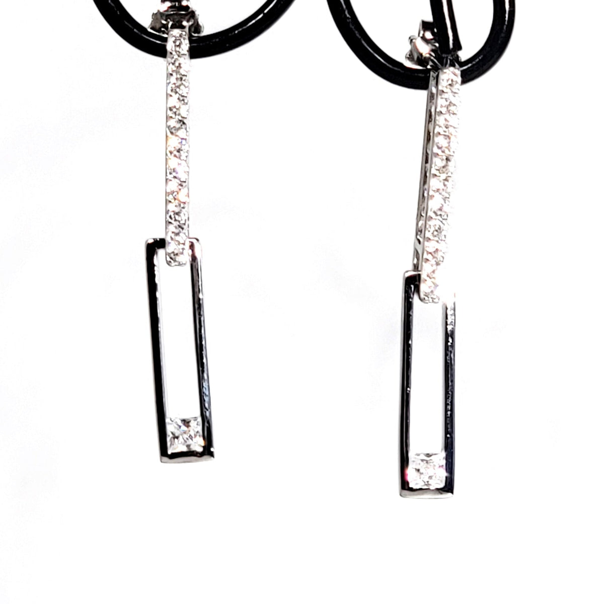Sterling Pavé Links Earrings