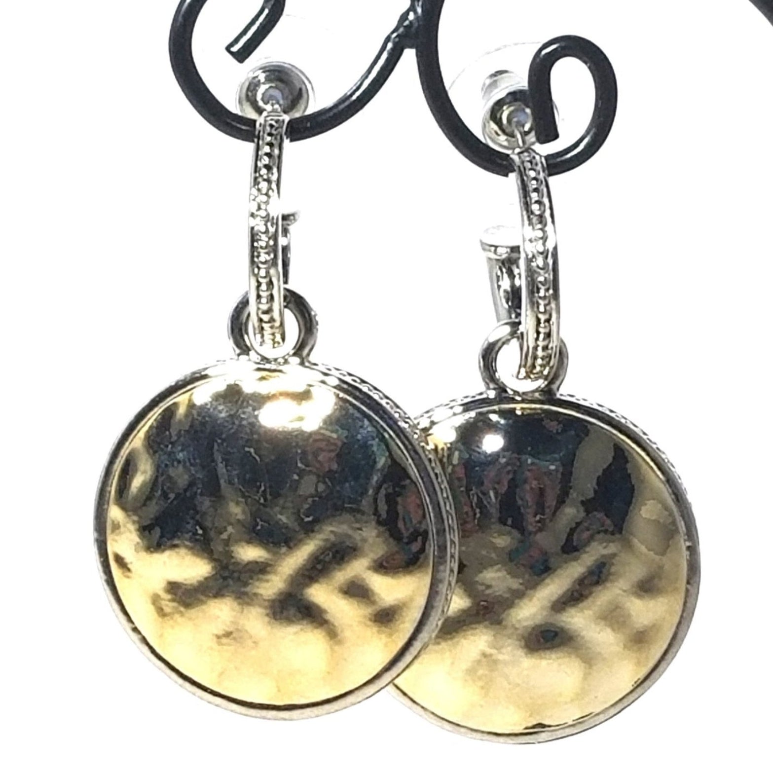 Hammered Brass Earrings