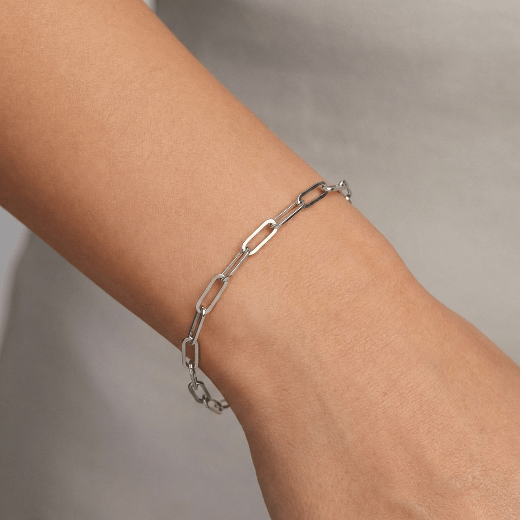 Adjustable Paperclip Link Bracelet